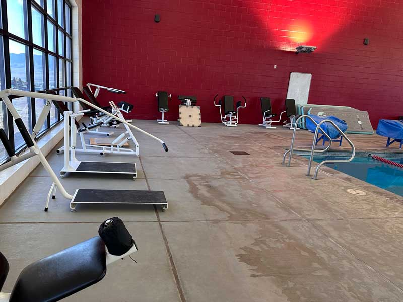 Exercise circuit at the White Pine Aquatics Center