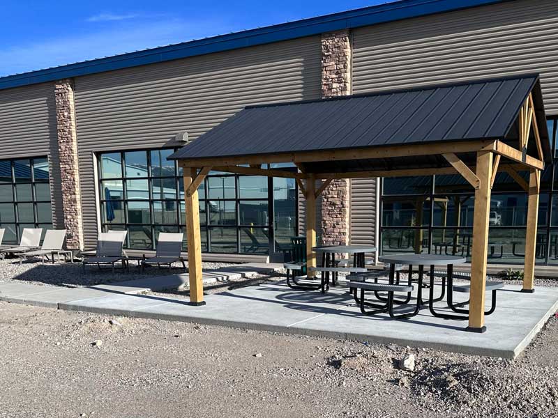 New outdoor area at the White Pine Aquatics Center