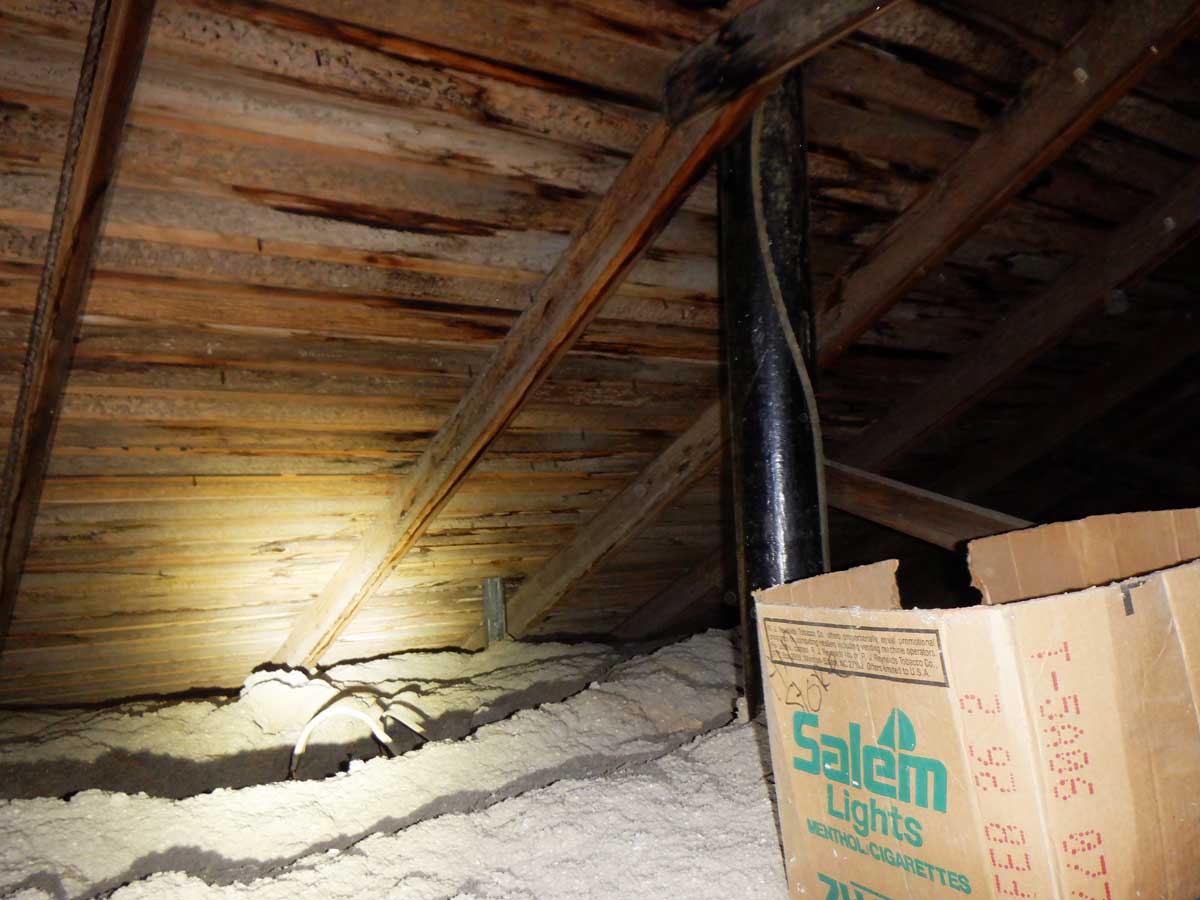 Damage to attic area<br />
