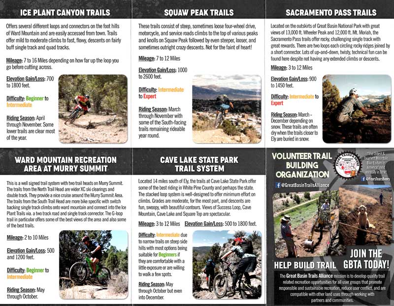 Ely Mountain Bike Trails pamphlet page 2